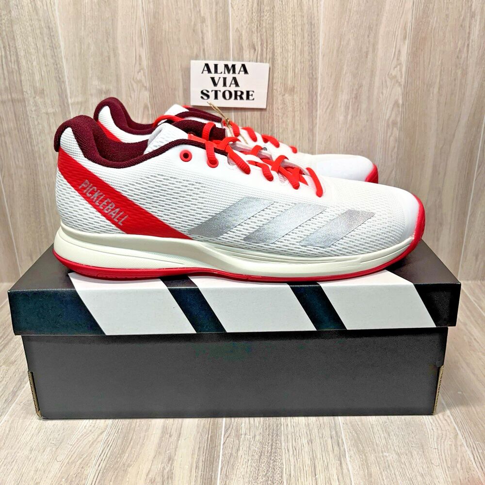 Adidas CourtFlash Pickleball M Shoes White Fuchsia JQ3241 Men's Size 11 NEW